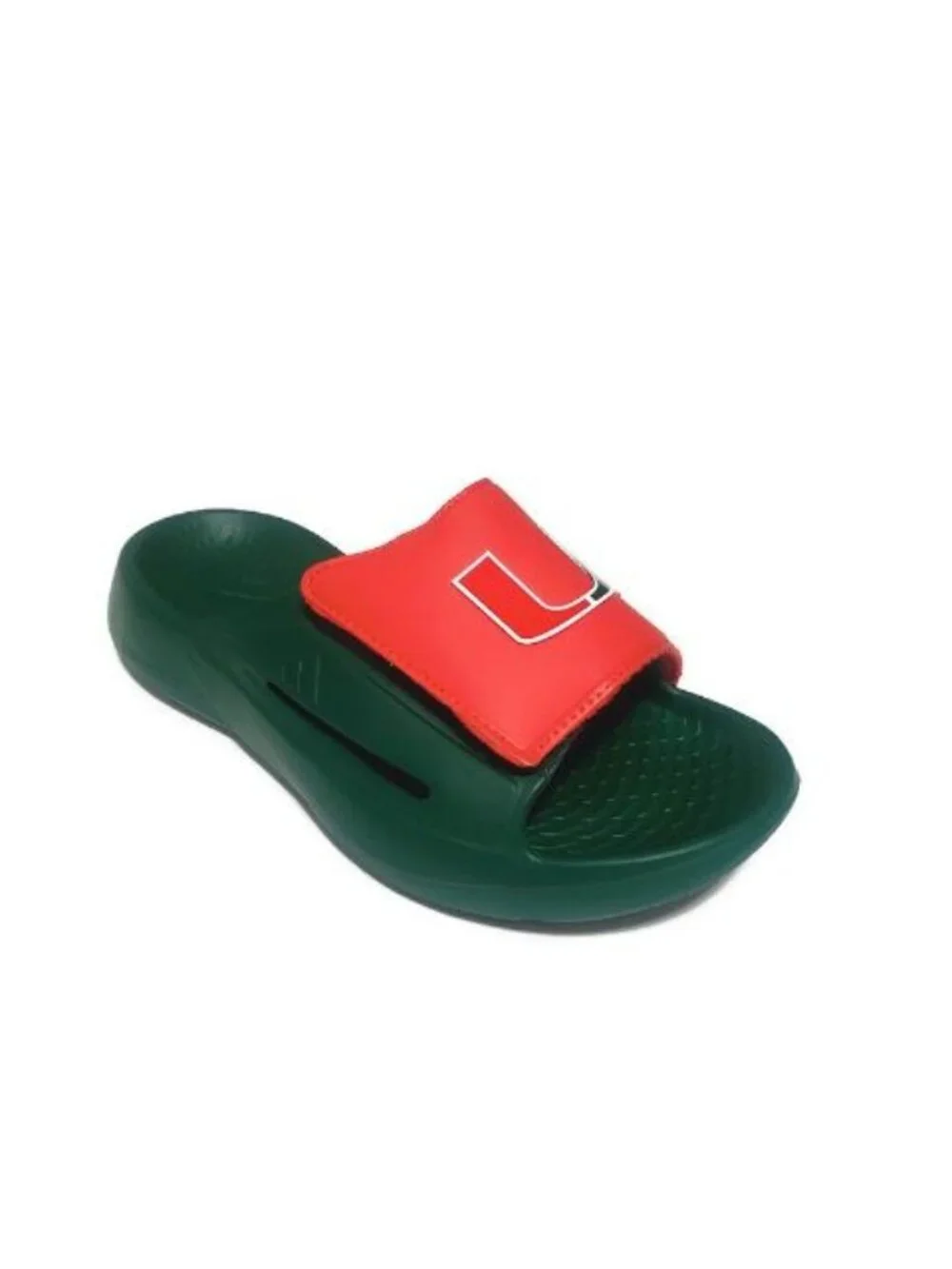 Miami Hurricanes adidas Lightblaze Slide Mens Size 11 Womens 12 Sandals Green